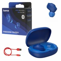 Słuchawki dokanałowe Hama True Wireless Freedom Buddy niebieskie