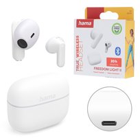 Słuchawki douszne bezprzewodowe Hama Freedom light II białe true wireless