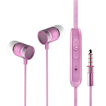Słuchawki douszne SOMOSTEL SCJ03P Autentic Sound SMS-CS03, różowe - Somostel