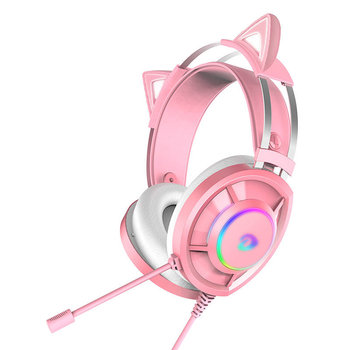 Słuchawki gamingowe Dareu EH469 USB RGB (różowe) - Dareu