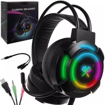 Słuchawki Gamingowe dla Graczy Mikrofon LED RGB PC z Mikrofonem Nauszne - Inny producent