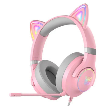 Słuchawki gamingowe Onikuma X30 kocie uszy różowe - Onikuma