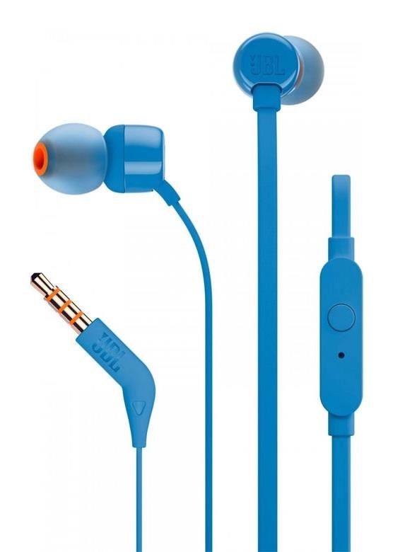 Słuchawki JBL T 110, niebieskie