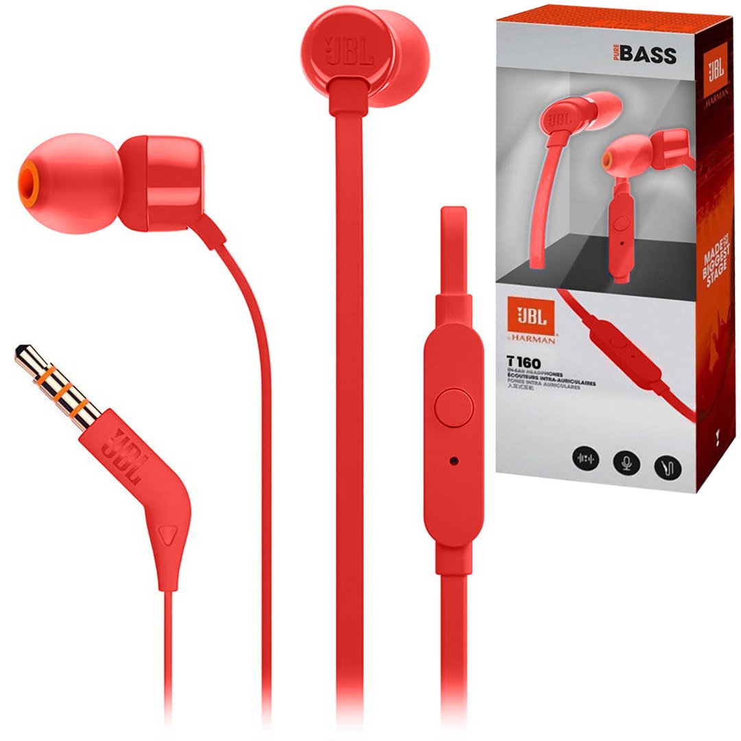 Słuchawki JBL Tune 160 Czerwone - Jbl | Sklep EMPIK.COM