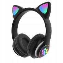 Słuchawki Kocie Uszy Bezprzewodowe Bluetooth Nauszne Kolory Rgb Dla Dzieci