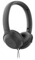 Słuchawki nauszne PHILIPS TAUH201BK/00 - czarne mikrofon składane jack 3.5 mm regulacja głośności pasmo 20-20000 Hz bass 32 mm