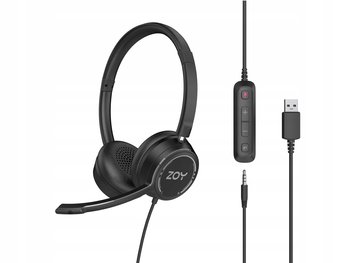 Słuchawki Nauszne z Mikrofonem ZOY ZHS40 Regulacja Głośności Jack 3,5 US - Inny producent