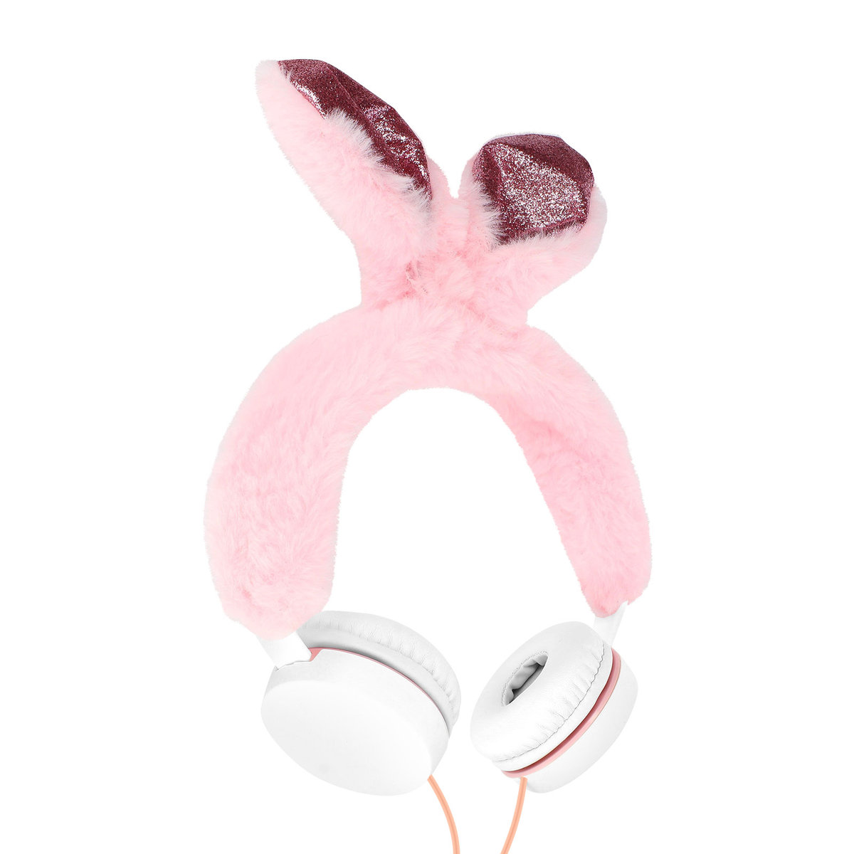 Фото - Навушники JACK Słuchawki Przewodowe  3,5Mm Z Różowym Futrzanym Uchem Królika 