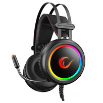 Słuchawki Rampage STORMY 7.1 gamingowe z mikrofonem, nauszne, RGB, USB, czarne RAMPAGE