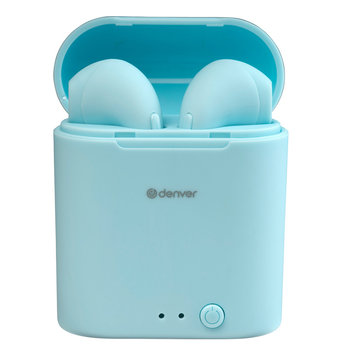 Słuchawki TWS douszne Bluetooth Denver błękitne - Denver