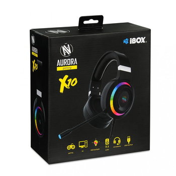Słuchawki z mikrofonem Aurora X10 Gaming 7.1 RGB - IBOX