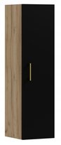 Słupek łazienkowy wiszący LUNA 110 czarny/dąb craft złoty (W5)