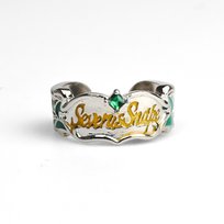 Slytherin Insignia | Rozmiar Regulowany | Metal | Pierścień | Harry Potter Inna marka