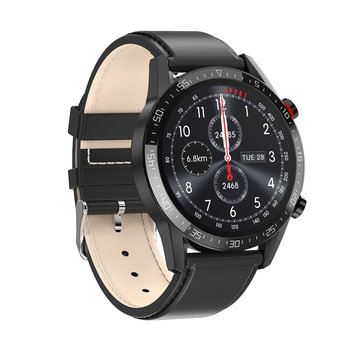 SM40/1-L13 PROMIS,Smartwatch męski,czarna koperta,czarny pasek skórzany - Promis