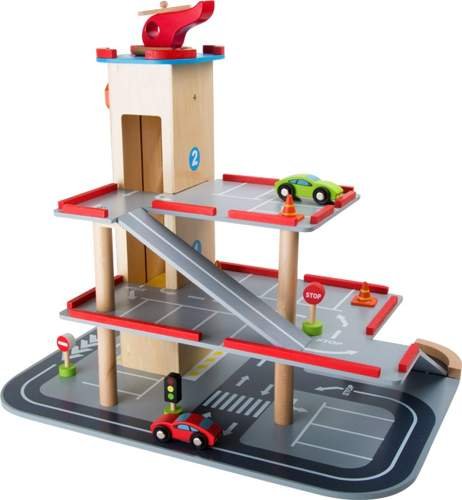 Drewniany garaż wielopoziomowy Little Dutch - zabawka dla dzieci 3