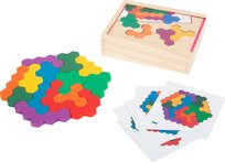 Small Foot Drewniany Sześcian Uczące Puzzle Gra Logiczna
