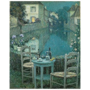 Small Table In Evening Dusk - H. Le Sidaner 60x75 - Legendarte