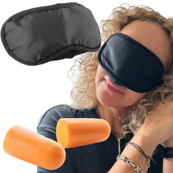 SMARRTTRIP Komfortowa opaska na oczy do spania wypoczynku 2 szt zatyczek do uszu marki 3M - SMARTRIP