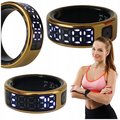 SMART RING INTELIGENTNY PIERŚCIEŃ WYŚWIETLACZ PULS KROKI GOLD ROZMIAR 10&nbsp;-&nbsp;Max Strefa