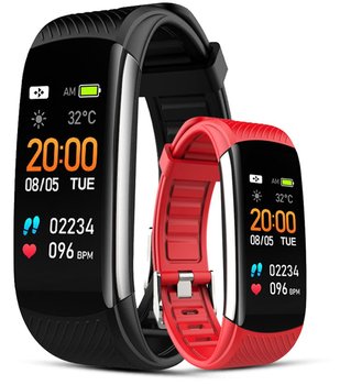 Smartband Giewont Fit&GO Duo GW200-1 - Black + Pasek Alert Red - GIEWONT