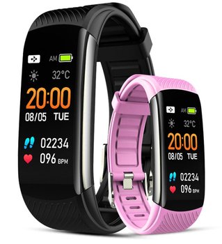 Smartband Giewont Fit&GO Duo GW200-4 - Black + Pasek Think Pink - GIEWONT