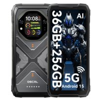 Smartfon OSCSAL TANK 1 12GB/256GB 20000mAh 5G LTE MT8791V Wodoodporność IP69 NFC Czarny