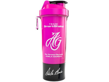 Smartshake, Shaker Slim Adela Garcia, różowo-czarny, 500 ml - SMARTSHAKE