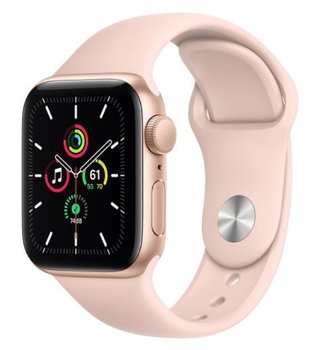 Smartwatch APPLE SE GPS + Cellular, 40mm złota koperta z aluminium i piaskowo różowa opaska sportowa - Apple