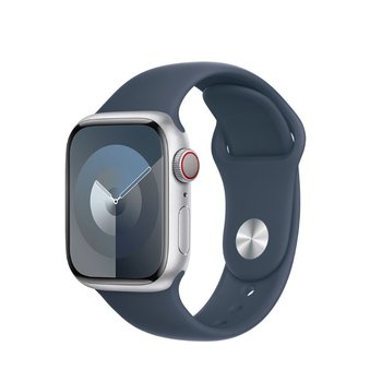 Smartwatch APPLE Watch 9 GPS 41mm koperta z aluminium + pasek sportowy rozmiar M/L (sztormowy błękit) - Apple