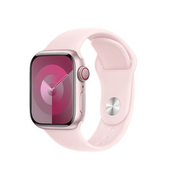 Smartwatch APPLE Watch 9 GPS + Cellular 41mm koperta z aluminium + pasek sportowy rozmiar M/L (jasnoróżowy) - Apple