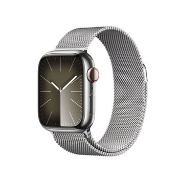 Smartwatch APPLE Watch 9 GPS + Cellular 45mm koperta ze stali nierdzewnej + bransoleta mediolańska (srebrny) - Apple