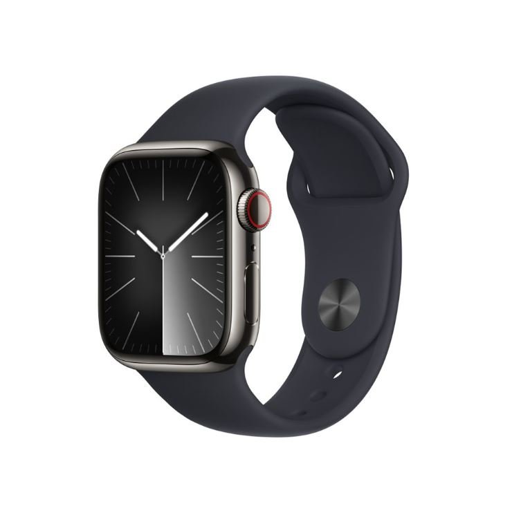 Smartwatch APPLE Watch 9 GPS + Cellular 45mm koperta ze stali