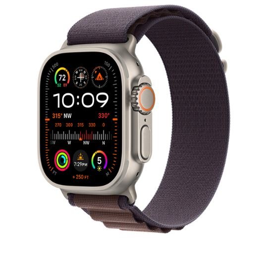 Smartwatch APPLE Watch Ultra 2 GPS + Cellular 49mm koperta tytanowa + opaska Alpine rozmiar M (indygo)