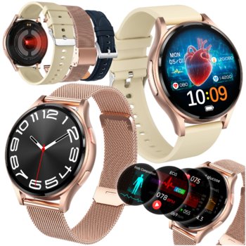 SMARTWATCH DAMSKI AMOLED KARDIOWATCH POMIAR EKG HRV CIŚNIENIE ROZMOWY SMS - Proventus PL