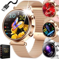 SMARTWATCH DAMSKI KARDIOWATCH GLUKOZA POMIAR CUKRU BPM HRV ROZMOWY MENU PL