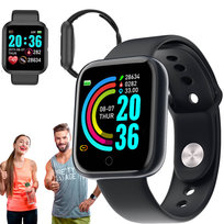 SMARTWATCH DAMSKI - MĘSKI ZEGAREK SPORTOWY SMART WATCH POWIADOMIENIA SEN Inna marka