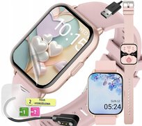 Smartwatch damski rozmowy Bluetooth powiadomienia tętno sen kroki PL menu