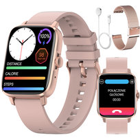 Smartwatch Damski Sg-Gadgets 102 Series, Inteligentny Zegarek Różowy + Bransoletka Złota 