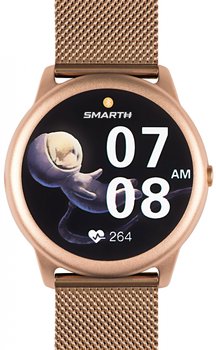 Smartwatch Damski Smarth R7R.Mr Złoty Sportowy - Smarth