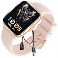 SMARTWATCH DAMSKI ZEGAREK FUNKCJA ROZMOWY AMOLED POLSKIE MENU PROSTOKĄTNY