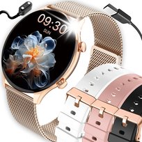 Smartwatch Damski Zegarek Połączenia Pl Menu Rozmowy Smart Watch + 4 Paski