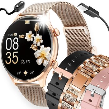 Smartwatch Damski Zegarek Połączenia Pl Menu Rozmowy Smart Watch + 4 Paski - Inny producent
