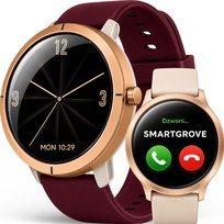 SMARTWATCH DAMSKI ZEGAREK ZŁOTY GPS WODOODPORNY ROZMOWY SMART WATCH