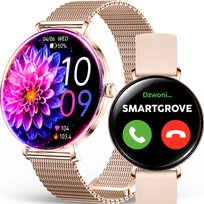 SMARTWATCH DAMSKI ZEGAREK ZŁOTY WODOODPORNY ROZMOWY BRANSOLETA ELEGANCKI