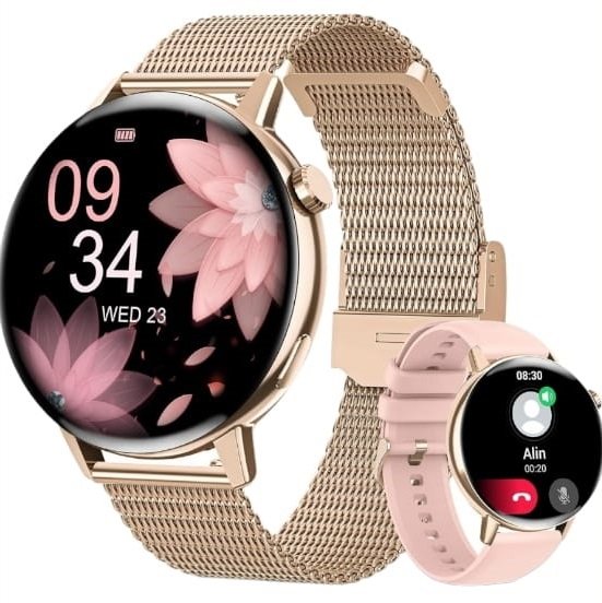Фото - Смарт годинник Smart Watch Smartwatch Damski Złoty Menu Polskie Połączenia Sport Zdrowie Dla Kobiet P 