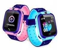 Smartwatch dla dzieci Q12 z lokalizator LBS, możliwość dzwonienia, SOS Niebieski lub Różowy