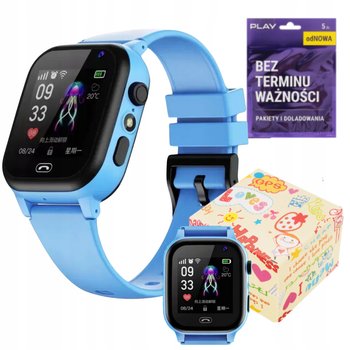 SMARTWATCH DLA DZIECI S30 ZEGAREK LOKALIZATOR GPS + KARTA SIM niebieski - Nicolas3D