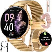 SMARTWATCH ELEGANCKI ZEGAREK DAMSKI ROZMOWY MENU PL BRANSOLETKA + pasek