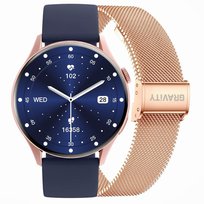 Smartwatch Gravity Różowe Złoto Pasek + Bransoleta GT11-6 Gravity