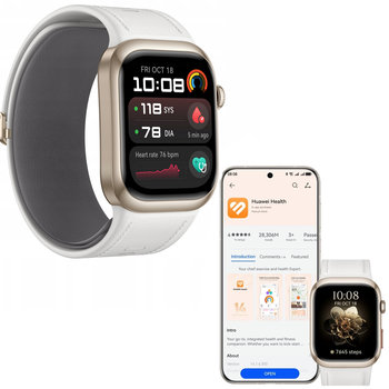 SMARTWATCH HUAWEI WATCH D2 BIAŁY POMIAR CIŚNIENIA LEKKI ZEGAREK EKG 1.82 - Huawei